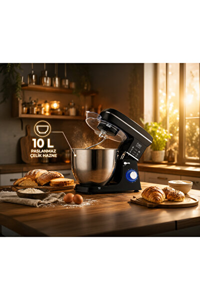 Fakir Maxychef Hamur Yoğurma & Stand Mikser 10 Lt 2000w Siyah