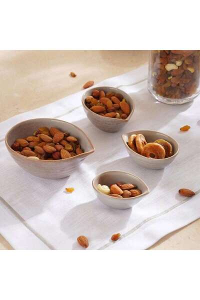 PAN HOME طقم أسا رياكتيف للرقائق والصلصات من 4 قطع - رمادي