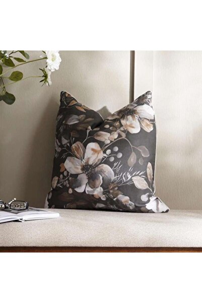 PAN HOME Zafira Printed Filled Cushion 50x50cm-anthracite