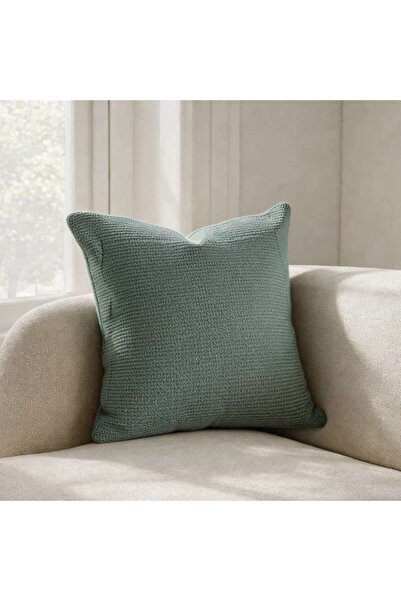 PAN HOME غطاء وسادة محبوك ناعم بملمس مارينو 50x50 سم - ساج