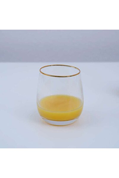 PAN HOME Slavic 4-piece Gold Rim Tumbler 350ml - Clear