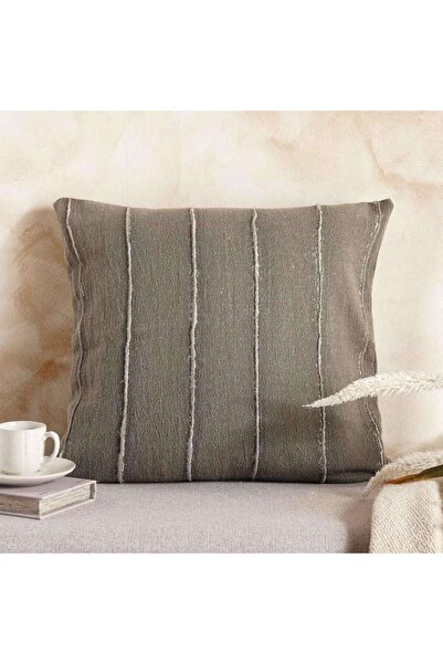PAN HOME Serene Stone Washed Cushion Cover 50x50cm - Olive