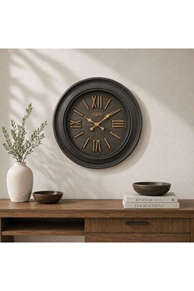 PAN HOME Cordal Wall Clock Dia 76cm -black