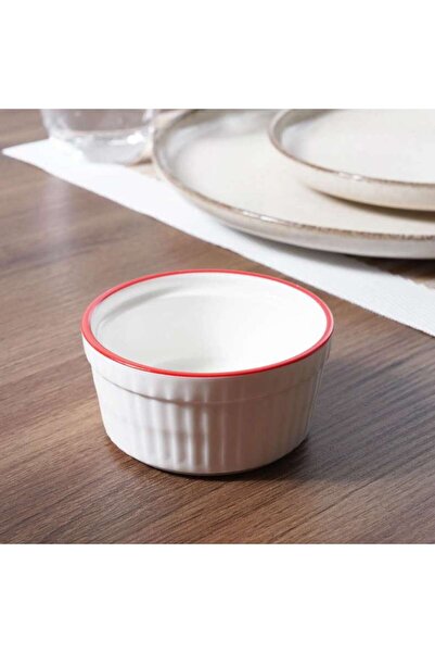 PAN HOME وعاء بورسلين مافرين أبيض اللون - قطر 9 × 4.4 سم