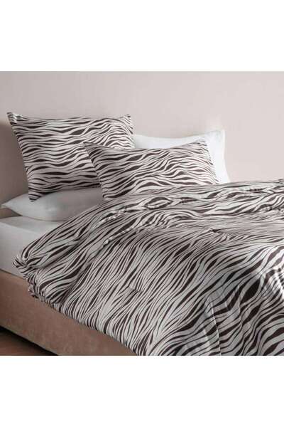 PAN HOME Designora Zebra 3-piece King Comforter Set 240x260cm - Grey