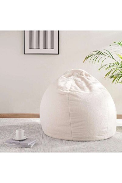 PAN HOME Luxe Fur Bean Bag 96x96x54 Cm -cream
