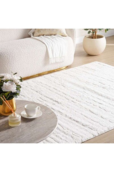 PAN HOME سجادة لوتس بنقشة مميزة 120x170 سم - عاجي