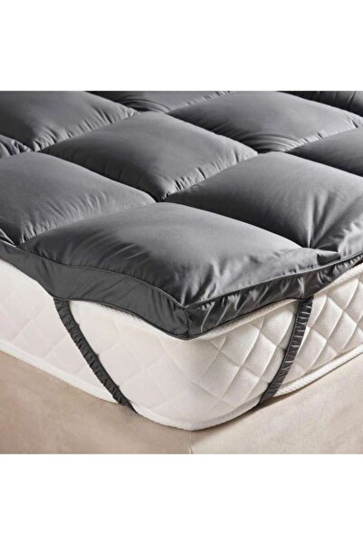 PAN HOME غطاء مرتبة فائق النعومة 120x200+4 سم - لون فحمي