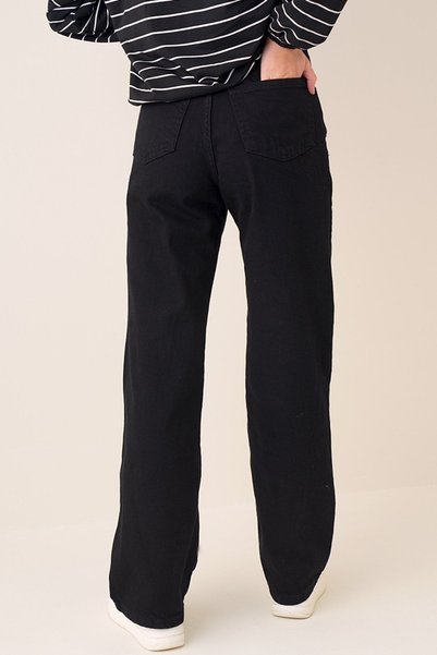 mooishan Lycra Loose Jeans - Colorfast Black Loose Jeans