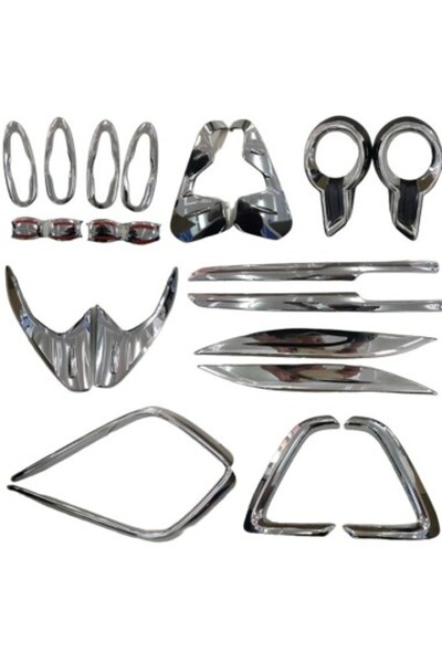 Xenon Bright Set de 22 de ornamente cromate Toyota Hilux Revo 2015, 2016, 201...