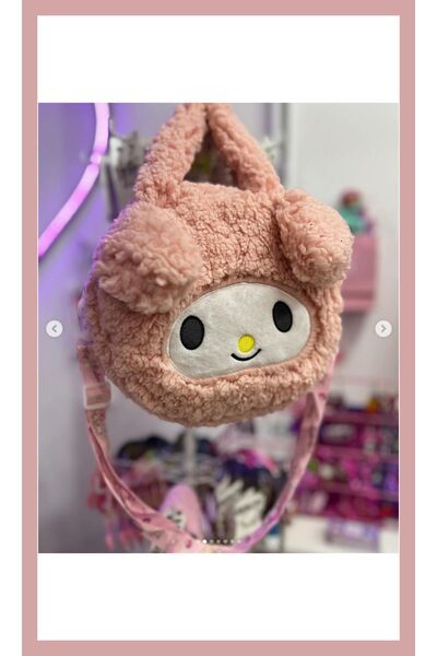 TOYFEST My Melody Geantă de mână cu fermoar de pluș Husă pentru creion Suport...