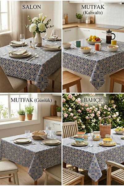 Rona Home Μπλε ναυτικό μπλε με λουλουδάτο γεωμετρικό σχέδιο, ανθεκτικό στους ...
