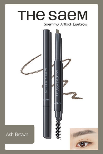 THE SAEM Doğal Görünüm Sunan Açılı Kaş Kalemi - Saemmul Artlook Eyebrow - Ash...