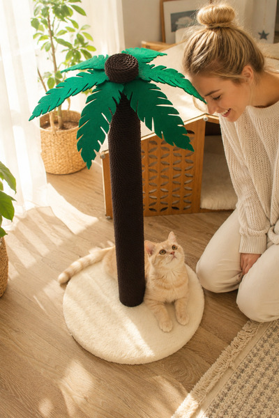 Xl Palmiye Kedi Tırmalama Tahtası 85 Cm