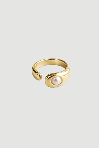 Gusto Pearl Detailed Ring - Gold