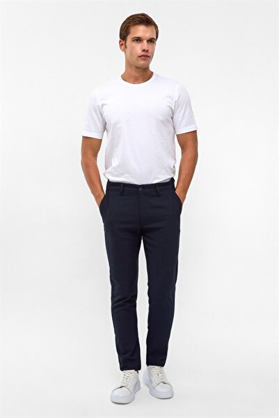SÜVARİ Lacivert Slim Desenli Pantolon