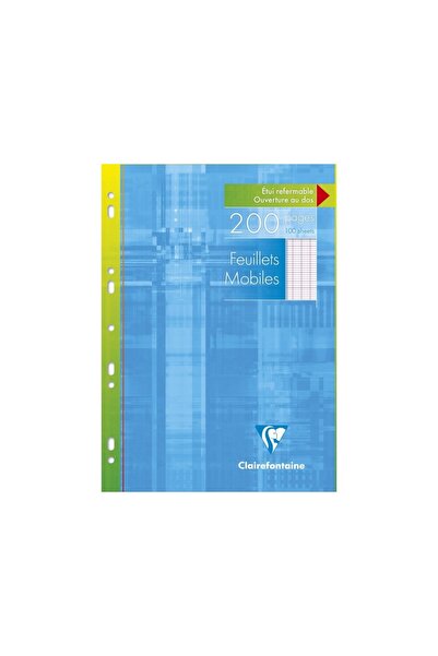 Clairefontaine Coli A4 albe multiperforate față simplă, metrice, 100 de coli,