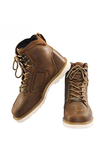 MOTOANL Retro Motorcycle Protected Boots - Genuine Leather, Wear Resistant, V...