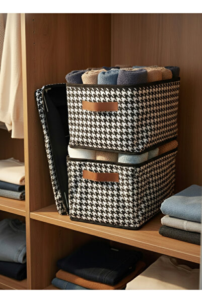 Handyol 3 Pieces Steel Closet Shelf Organizer Foldable Clothing Organizer 45X25X20 cm