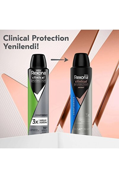 Rexona Men Clinical Protection Erkek Sprey Deodorant Confidence 150 ml