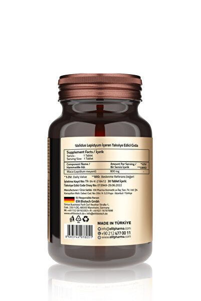 Validus Maca 800 Mg 30 Tablets