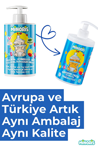 Minoris Organik Biberon Emzik Temizleyici 500 ml
