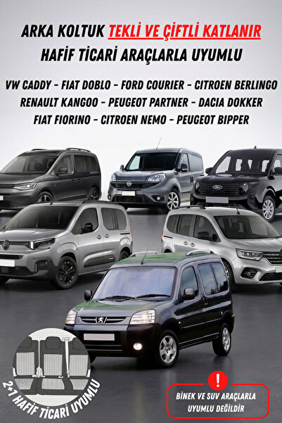 SMRAUTOACCESSORY Ford Transit Connect Hafif Ticari Universal Oto Koltuk Kılıfı Gof Siyah-kırmızı (Connect-Kangoo-Berlingo-Partner-Caddy-Doblo Uyumlu)