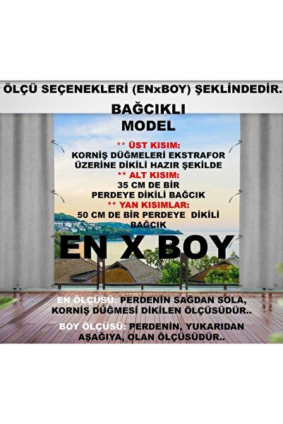 ERCANLI Balkon Perdesi Branda Kumaşı-enxboy Yağmur Geçirmez-kalın-bağcıklı-düğmeli Kahve Krem