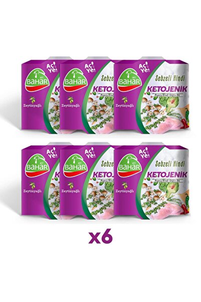 Bahar Hindi Pişmiş Hindi Sebzeli Ketojenik 155g x 6 Adet