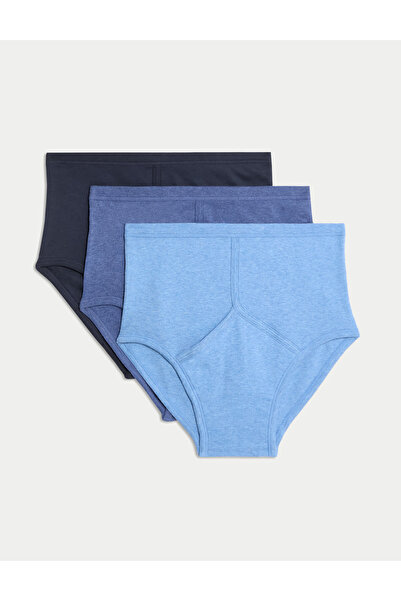 Marks & Spencer Saf Pamuklu 3'lü Brief Külot Seti