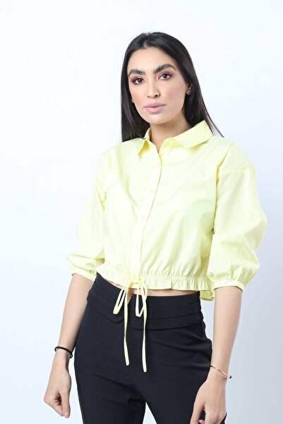 Nichii Tie-Waist Button-Front Top