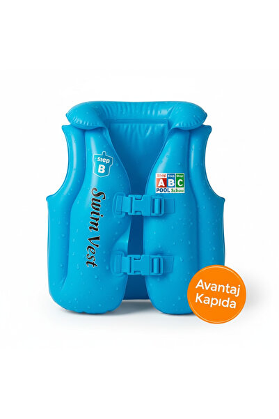 Mustran M Beden Çocuk Can Yeleği –Tahmini 18–25 Kg İçin Şişme Yüzme Yeleği | ...