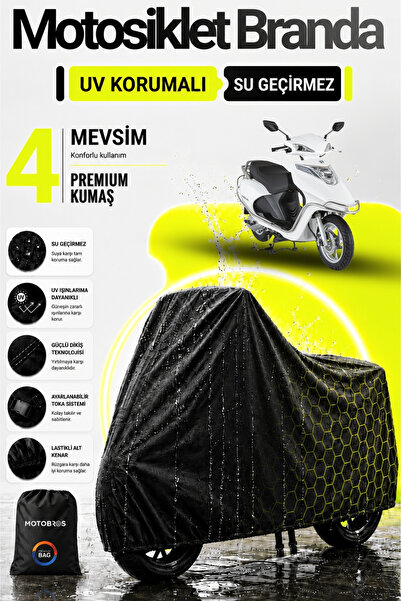 Motobros Motorcycle Tarpaulin Motor Cover Mondial Fury 110 Compatible Blacksh...
