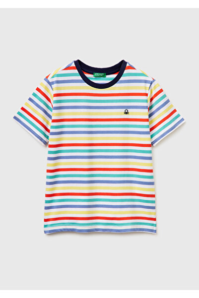 United Colors of Benetton Erkek Çocuk Renkli Mix Çok Renkli Logo İşlemeli Çiz...
