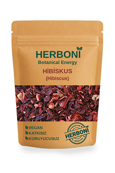 HERBONİ Hibisküs 50g, Bamya Çiçeği, Mekke Gülü, Nar Çiçeği, Hibiscus Sabdarif...