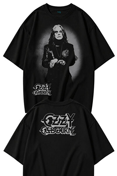 Fuddy Moda Μπλουζάκι Unisex Ozzy Osbourne Ense με τύπωμα Μαύρο μπλουζάκι, ove...
