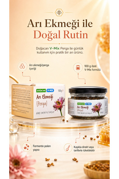 Doğacan Bal V-Mix Arı Ekmeği (Perga)