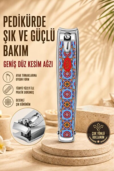 MUJGAN Paslanmaz Çelik Geniş Düz Makas Ağızlı Törpülü Tırnak Makası F