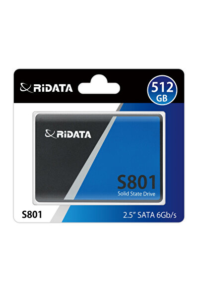 ridata SSD 2.5 SATA 512GB S801, Viteză de 500 MB/s, pentru upgrade laptop și ...