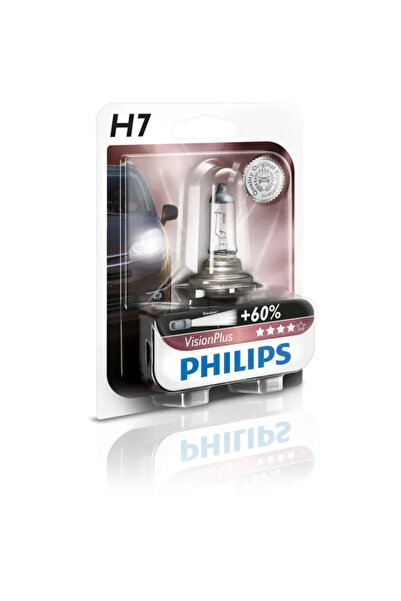 Philips VisionPlus +60% H7 55W 12V 12972VPB1 Халогенна крушка за фарове на ав...