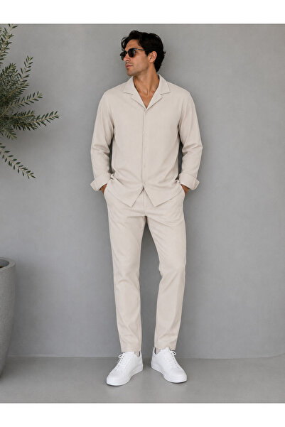 KONSEPT35 Men's Ottoman Fabric Suit with Shirt