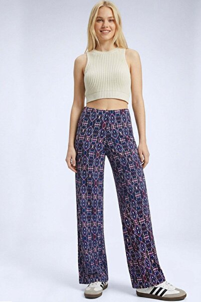 COTENCONCEPT Comfortable Fit High Waist Wide-Leg Viscose Mix Women's Trousers