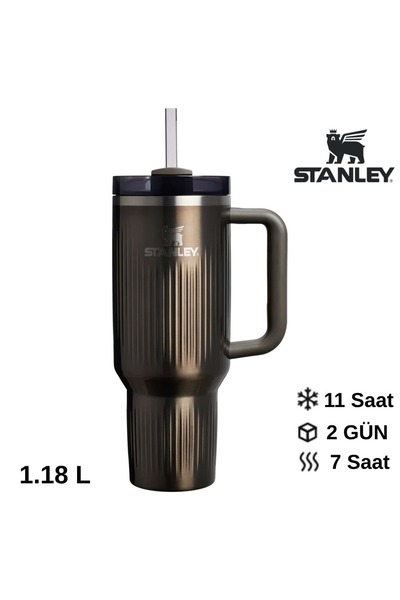 Stanley Quencher® H2.0 Fluted Tumbler Pipetli Termos Bardak 1,18L Pipetli Mat...