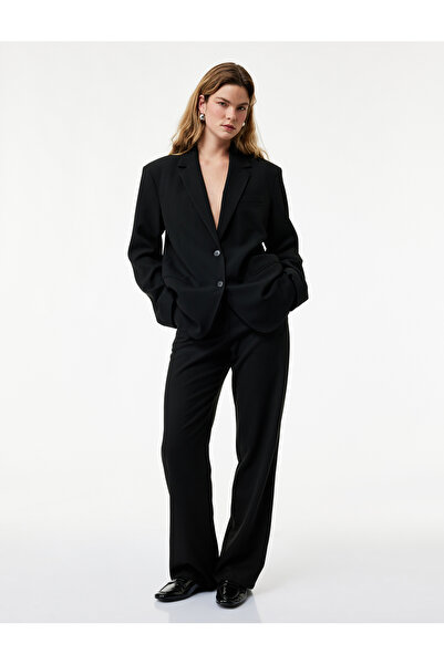 Koton straight fit Pantaloni din material textil cu țigaretă buzunare