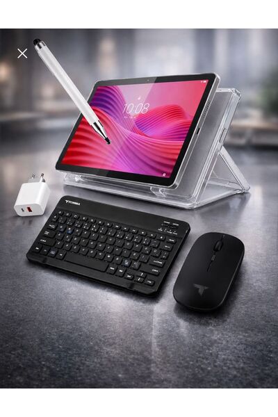 LENOVO Tab M10 4GB RAM 128 GB HAFIZA 10.1"İNCH GR TABLET+ŞEFFAF KILIF+SİYAH K...