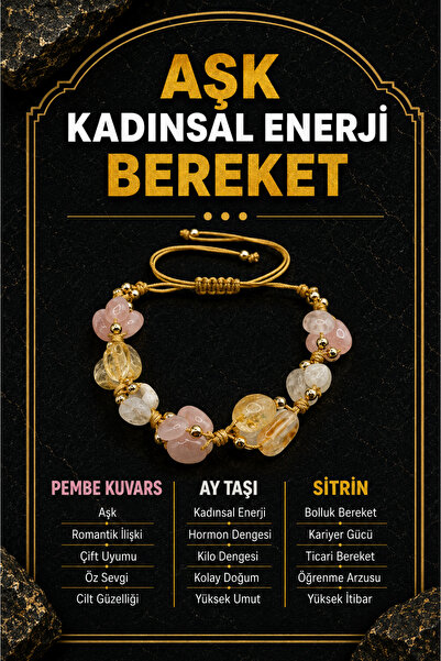OSMANLI DOĞAL TAŞ Orijinal & Sertifikalı Sitrin Pembe Kuvars Ay Taşı Hematit ...