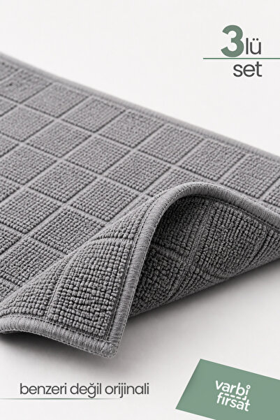 Varbifırsat 3'lü Mikrofiber Mutfak Temizlik Bezi 40x40 cm Süper Emici Leke Tutmaz Koku Yapmaz Bez