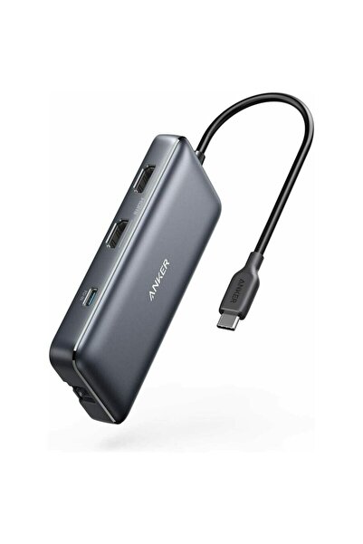 Anker Media Hub PowerExpand 8-în-1, Power Delivery 100W, USB-C, Dual HDMI 4K,...