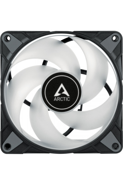 Arctic P12 PWM PST RGB 0dB, 120mm, Negru, Set de 3 + Controller RGB