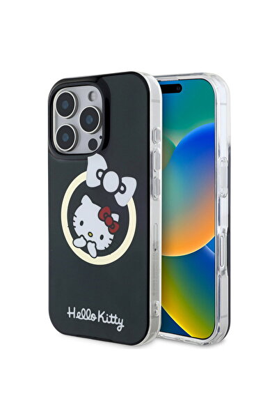 Hello Kitty Husa pentru iPhone 16 Pro - Hardcase IML Fun Bow MagSafe (HKHMP16...